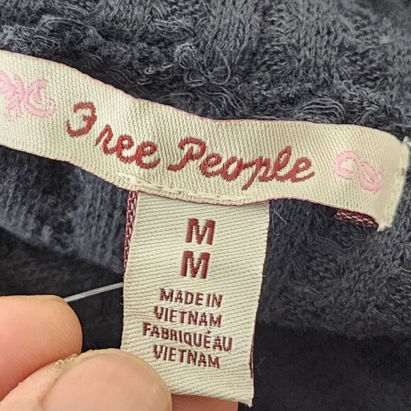 NWT Free People Juicy M Long sleeve Thermal Cowl neck Open Back Ribbed Sweater - Picture 11 of 13